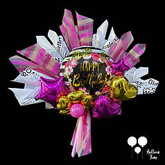 Букет із фольгованих мініфігурок на день народження