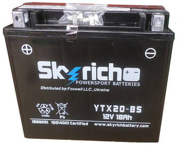 АКБ 18А (170*85*160) сухозаряджений із кислотою SKYRICH