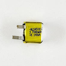 Акумулятор WLS451012 (АКБ, батарея) для блютуз стіна (bluetooth), навушників (i7 i8 i9 i12 QCY TWS) 40 mAh