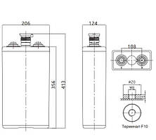 Акумулятор 2 Вольт, стаціонарний, герметичний, 250 AH, Ампер Годин, OPzS250, Для розподільчої мережі