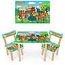 Дитячий дерев'яний столик і 2 стільчики Зоопарк 501-109 (EN), фото 4