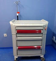 Операційна пересувна тумба з 4 яшиками Metrо Flex IV pole Pharmacy / Med Cart