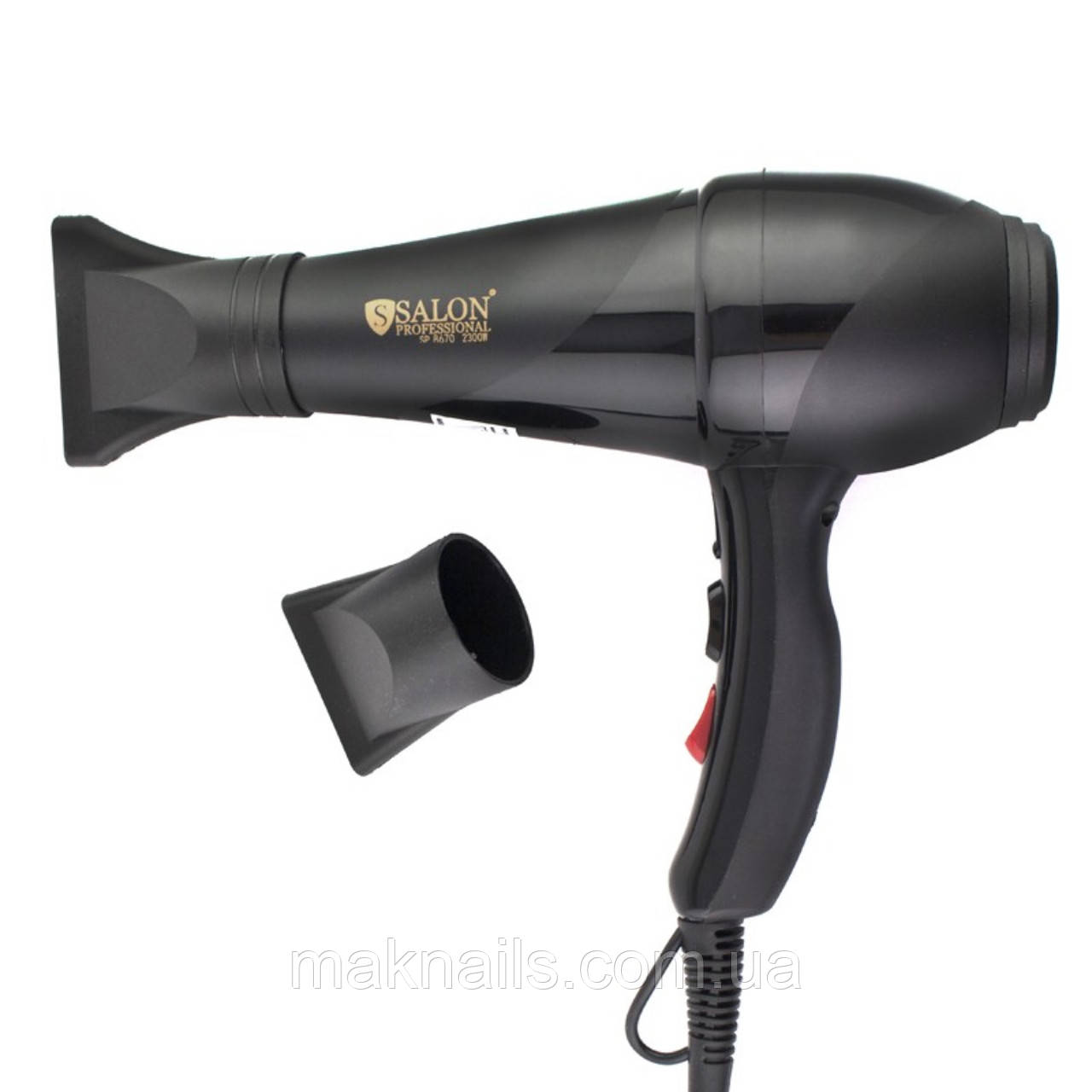 Фен для волосся Salon Professional 8670 (2300 W) колір чорний, фото 1