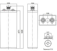 Аккумулятор 2 Вольт, стаціонарний, 2 Volt, герметичний Ампер Годин, 350 Ah, AH, OPzS350. Для електротранспорту