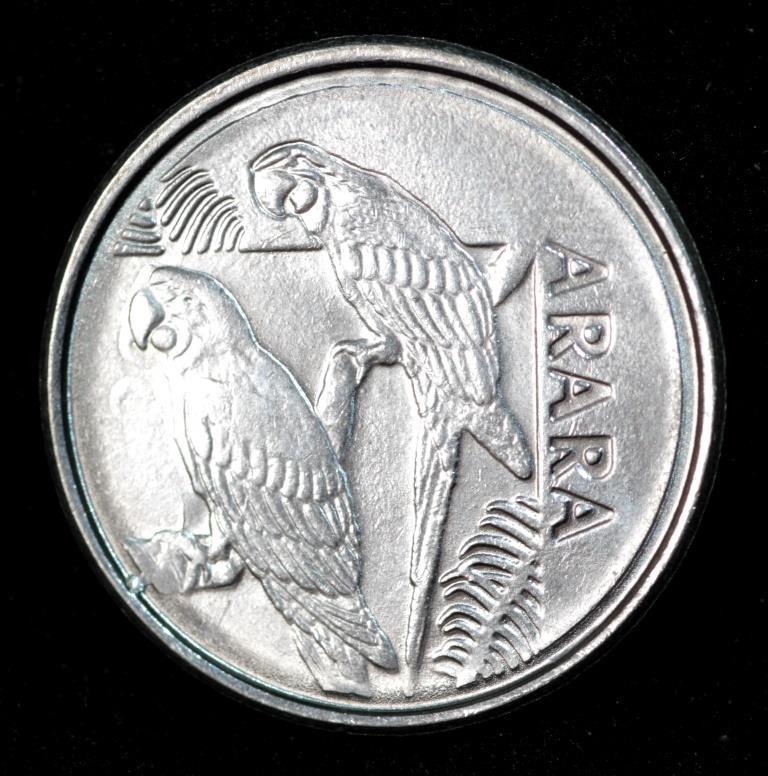 Монета Бразилії 5 крузейро реал 1994 р. Ара