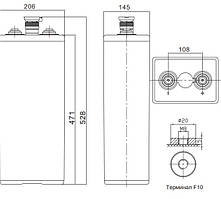 Акумуляторна батарея OPzS420, герметичний, стаціонарний, АКБ 420 Ah, Аг, 2 Вольт. Для високовольтної мережi