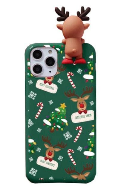 Чохол Силіконовий Новорічний для iPhone 12 Pro Merry Christmas (04) Олень