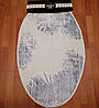 Набір овальних килимків для ванної та туалету 100х60 60х50 см, 100%Бавовна, Derya Ceviz Туреччина Сірий, фото 2