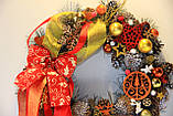 Новорічний різдвяний вінок декор на двері Новорічні вінки 40 см Рождественский венок, фото 5