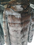 Норкова шуба натуральна трансформер 100 см з капюшоном шуба з хутра шуба норка натуральна, фото 10