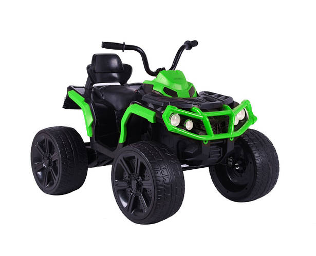 Детский квадроцикл аккумуляторный салатовый с двумя моторами MP3 длина ...