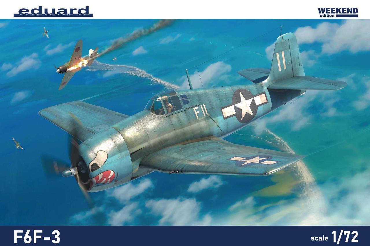 Масштабна модель американського морського винищувача F6F-3 Hellcat в масштабі 1/72. EDUARD 7457