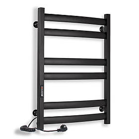 Рушникосушка електрична Flyme Black EF 700L (терморегулятор, таймер) ліве підключення