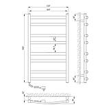 Рушникосушка електрична Flyme Black EF 900L (терморегулятор, таймер) ліве підключення, фото 10