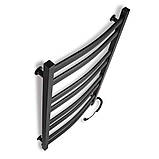 Рушникосушка електрична Flyme Black EF 900R (терморегулятор, таймер) праве підключення, фото 7