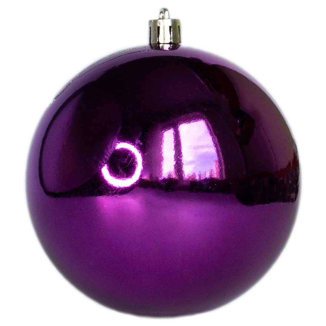 Ялинкова куля, D10 см, ліловий, глянець, пластик (250614), фото 1