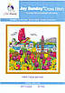 Набір для вишивання за нанесеною на канву схемою "Tulips and bird". AIDA 14CT printed 41*37 см, фото 3