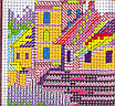 Набір для вишивання за нанесеною на канву схемою "Tulips and bird". AIDA 14CT printed 41*37 см, фото 6