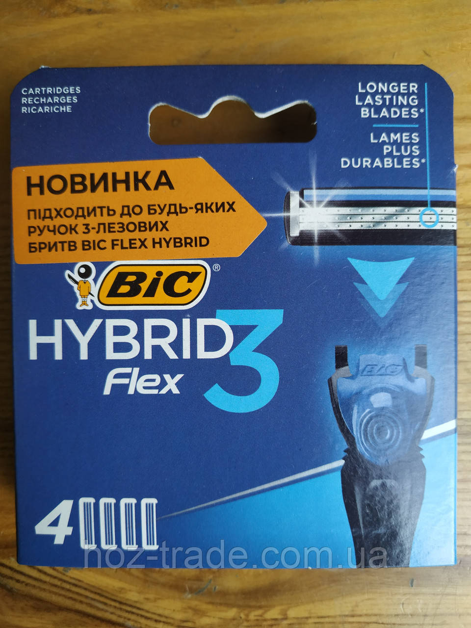 Картриджі Bic Flex 3 Hybrid (4 шт.) Оригінал 100%