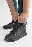 Чоловічі кросівки шкіряні зимові чорні Emirro 011 на меху