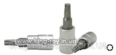 Головка з бітою зірка TORX 1/4" 37мм 5ptTH10 "KING ROY" (31954-TH10) з отвіром
