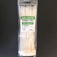 Хомут пласт.білий 200*2,5 "Білавто" (100 ШТ)