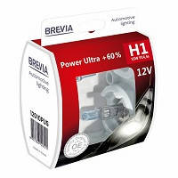 Лампа 12V H1 55W + 60% Power Ultra "Brevia" (Box-2шт) (12010PUS) (9шт/уп) (90шт/ящ)