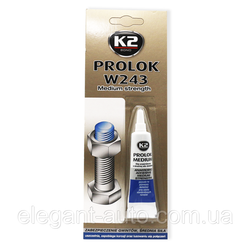 Фіксатор різьбових з'єднань Blue  6ml "K2" W243 Prolok Medium Strength (12шт/уп)