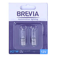 Лампа 12V (цок.BA 9s) H21W "Brevia" (12329B2) блістер 2шт. (10/250 шт/ящ)