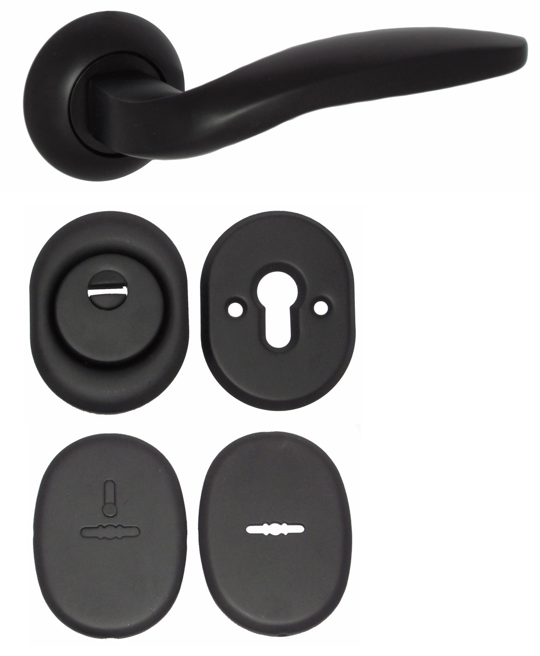 Комплект Фурнитуры на Входные Двери с Ручками, Накладкой Сувальдной и ...