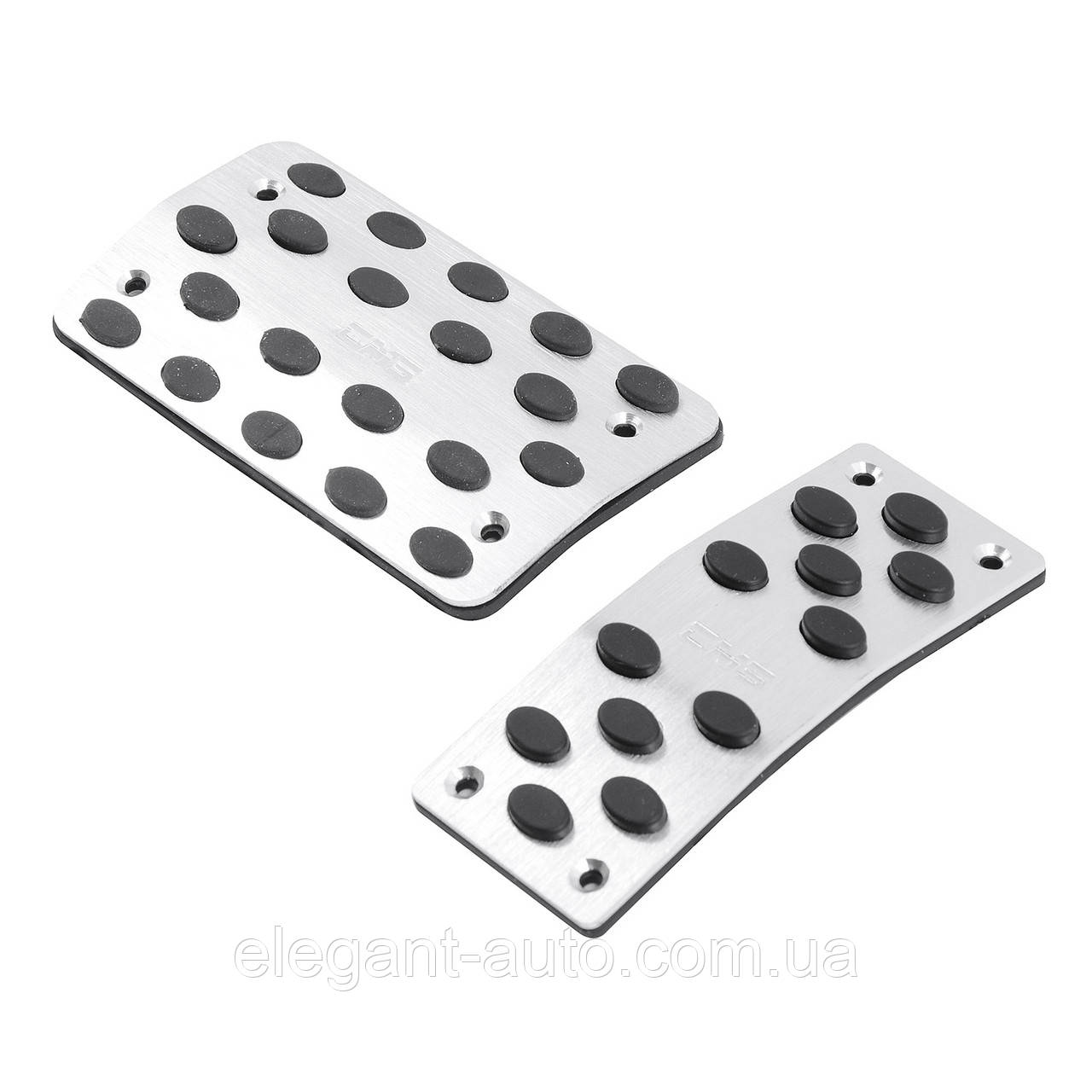 Накладки на педалі Silver/black AT метал Люкс (автомат-коробка) 2892