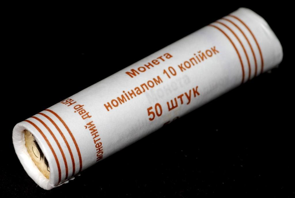 Банківський рол монет України 10 копеек 2013 р. 50 штук., фото 1