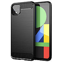 Гумовий чохол для Google Pixel 4 чорний протиударний бампер