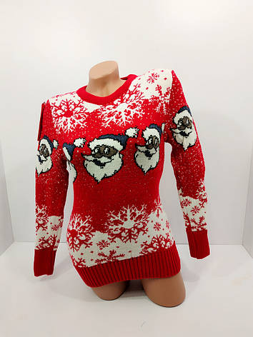 В'язані жіночі вовняні светри новорічні гуртом G 4372, фото 2