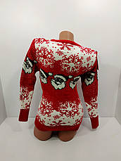 В'язані жіночі вовняні светри новорічні гуртом G 4372, фото 3