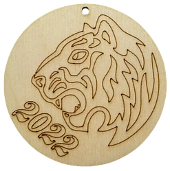 Фігурка фанерна — Тигр No 6 кулька з мордою 7 х 7 см AS-4541