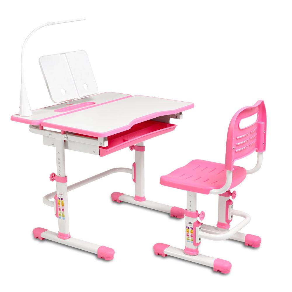 Ергономічний комплект Cubby парта і стілець-трансформери Botero Pink