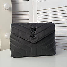 Жіноча модна шкіряна сумка Yves Saint Laurent  (Ів Сен Лоран) чорна