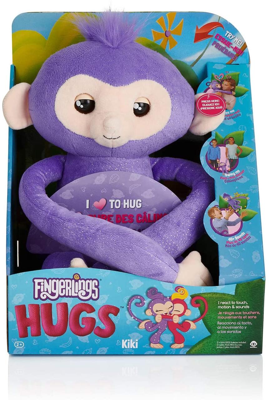 Интерактивная обезьянка обнимашка КИКИ, WowWee Fingerlings HUGS Kiki