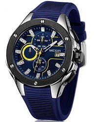 Мужские наручные часы Megir 2053 Racer Blue