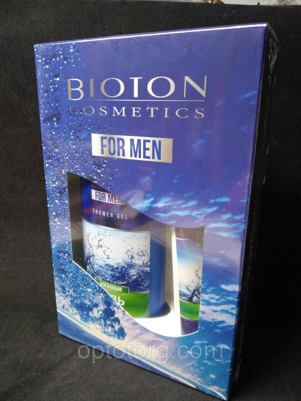 Подарунковий набір для чоловіків Біотон Bioton гель для душу + крем після гоління