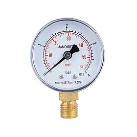 Манометр SD Plus 50 мм 1/4", нижнє під'єднання SD1704B