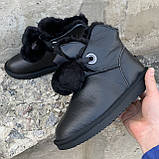 Жіночі натуральні шкіряні уги Baldinini чорного кольору з милими бубонами 36, фото 3