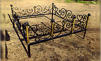 Оградка на кладбище кованая с разными узорами на выбор / Черная