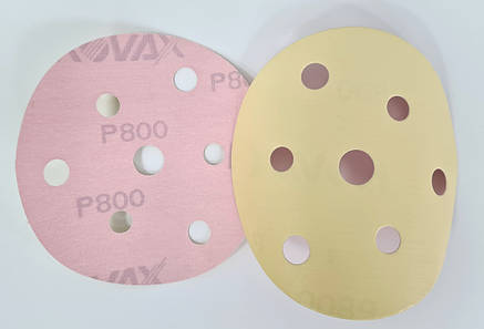 Полірувальні круги KOVAX YELLOW FILM d=125 мм/7 отв. (уп.-50 шт.), Р800, Японія, фото 2
