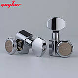 Кілки Machine Heads Guyker 6R локові для електрогітари Fender American Yamaha гітари хромові із ЗАЦЕМИ, фото 7