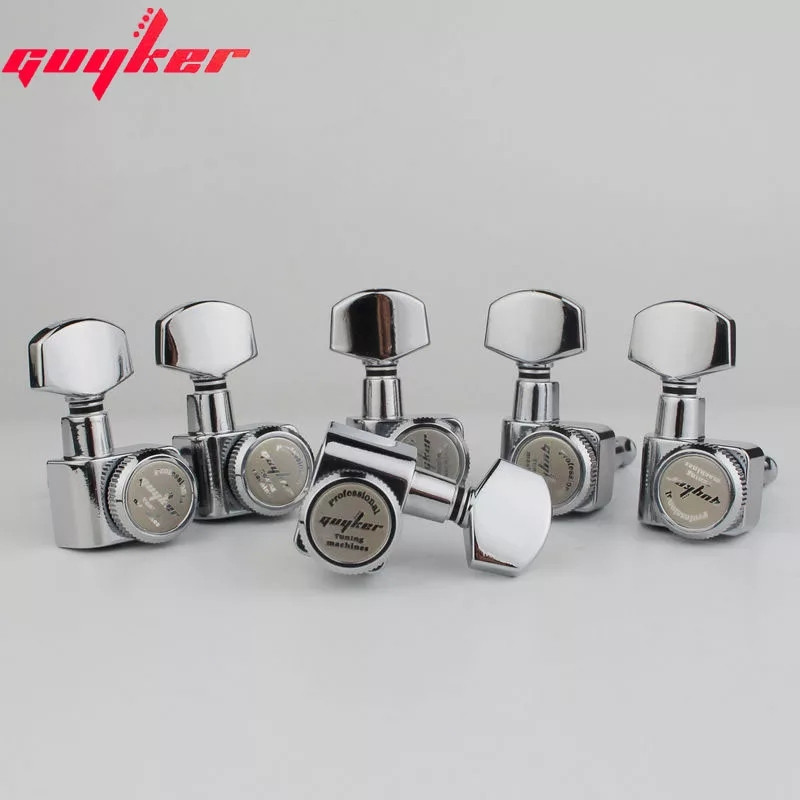 Кілки Machine Heads Guyker 6R локові для електрогітари Fender American Yamaha гітари хромові із ЗАЦЕМИ