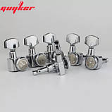 Кілки Machine Heads Guyker 6R локові для електрогітари Fender American Yamaha гітари хромові із ЗАЦЕМИ, фото 4