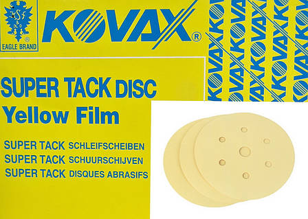 Полірувальні круги KOVAX YELLOW FILM d=152 мм/7 отв. (уп.-50 шт.), Р800, Японія, фото 2
