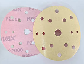 Полірувальні круги KOVAX YELLOW FILM d=152 мм/15 отв. (уп.-50 шт.), Р2000, Японія, фото 2